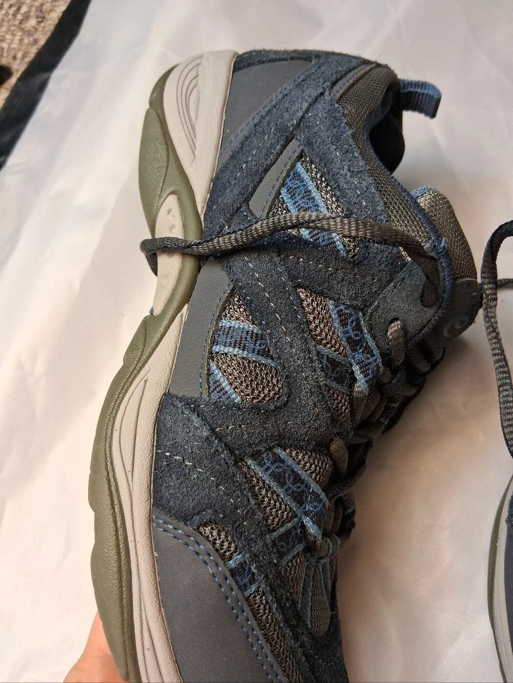 Easy Spirit Exploremap Walking Shoes Navy Blue Mesh Sneaker Women's Size 8M